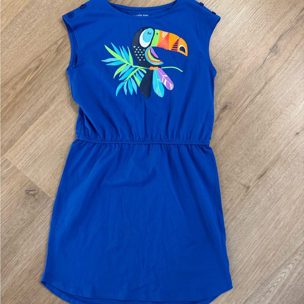 Lands End Kids Dress with Toucan Design NWT
